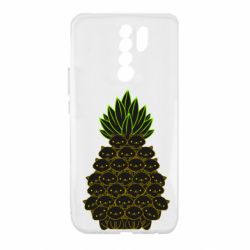 Чехол для Xiaomi Redmi 9 Pineapple cat - PrintSalon