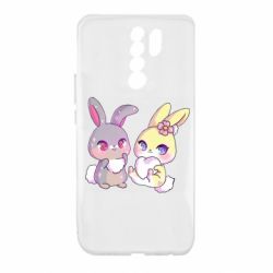 Чехол для Xiaomi Redmi 9 Rabbits In Love - PrintSalon