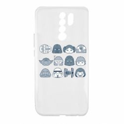 Чехол для Xiaomi Redmi 9 Star wars icons - PrintSalon
