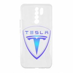 Чехол для Xiaomi Redmi 9 Tesla logo gradient - PrintSalon