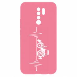 Чехол для Xiaomi Redmi 9 Трактор импульс - PrintSalon