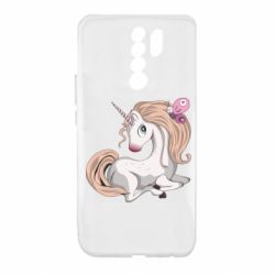 Чехол для Xiaomi Redmi 9 Unicorn with bow tie - PrintSalon