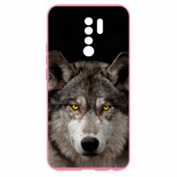 Чохол для Xiaomi Redmi 9 Wolf with yellow eyes - PrintSalon