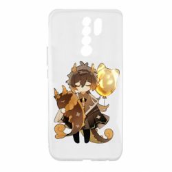 Чехол для Xiaomi Redmi 9 Zhongli with baloon - PrintSalon