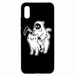 Чохол для Xiaomi Redmi 9a Death and cat - PrintSalon