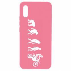 Чехол для Xiaomi Redmi 9a Эволюция мотоциклиста - PrintSalon