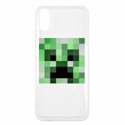 Чехол для Xiaomi Redmi 9a Minecraft minimalist Creeper - PrintSalon