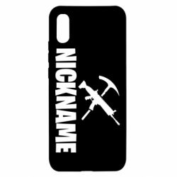 Чехол для Xiaomi Redmi 9a Nickname fortnite weapons - PrintSalon