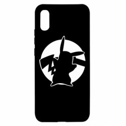 Чехол для Xiaomi Redmi 9a Pikachu silhouette - PrintSalon