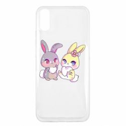 Чехол для Xiaomi Redmi 9a Rabbits In Love - PrintSalon