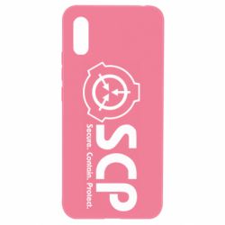 Чохол для Xiaomi Redmi 9a SCP logo text - PrintSalon