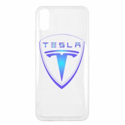 Чехол для Xiaomi Redmi 9a Tesla logo gradient - PrintSalon