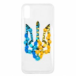 Чохол для Xiaomi Redmi 9a Тризуб квіти Україна - PrintSalon