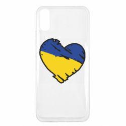 Чехол для Xiaomi Redmi 9a Украина сердце с царапинами - PrintSalon