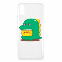 Чехол для Xiaomi Redmi 9a Уточка в костюме динозавра - PrintSalon