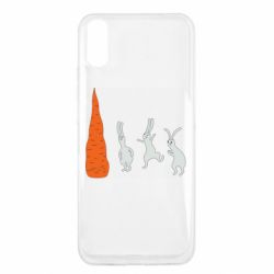 Чехол для Xiaomi Redmi 9a Зайцы возле морковки