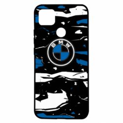 Чехол для Xiaomi Redmi 9c BMW logo and art background - PrintSalon