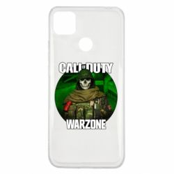 Чехол для Xiaomi Redmi 9c Call of duty Warzone ghost green background - PrintSalon