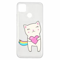 Чехол для Xiaomi Redmi 9c Cute cat with heart