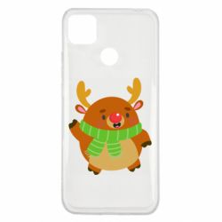 Чехол для Xiaomi Redmi 9c Deer in a scarf - PrintSalon