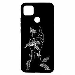 Чехол для Xiaomi Redmi 9c Hand with leafs - PrintSalon
