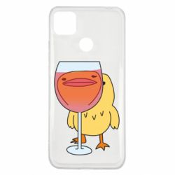 Чехол для Xiaomi Redmi 9c Качка і келих вина