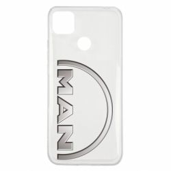 Чехол для Xiaomi Redmi 9c Man metallic logo - PrintSalon