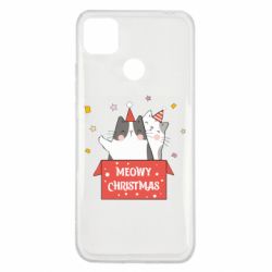 Чехол для Xiaomi Redmi 9c Meowy Christmas ( present box ) - PrintSalon