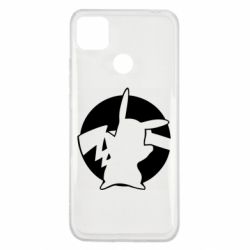 Чехол для Xiaomi Redmi 9c Pikachu silhouette - PrintSalon