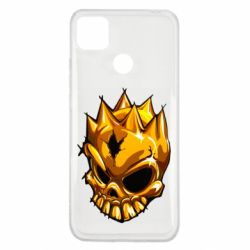 Чехол для Xiaomi Redmi 9c Standoff - Gold Skull - PrintSalon
