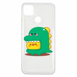 Чехол для Xiaomi Redmi 9c Уточка в костюме динозавра
