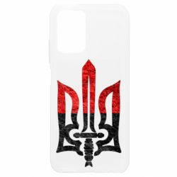 Чехол для Xiaomi Redmi Note 10 4G/10s Герб Украины красно-черный - PrintSalon