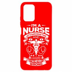 Чехол для Xiaomi Redmi Note 10 4G/10s Nurse I'm Never Wrong - PrintSalon