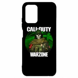 Чехол для Xiaomi Redmi Note 10 4G/10s Call of duty Warzone ghost green background - PrintSalon