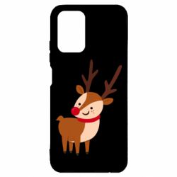 Чехол для Xiaomi Redmi Note 10 4G/10s Deer with red nose - PrintSalon