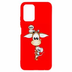 Чехол для Xiaomi Redmi Note 10 4G/10s Giraffe Owl and Mouse - PrintSalon