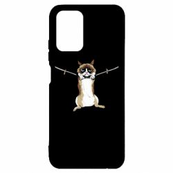 Чехол для Xiaomi Redmi Note 10 4G/10s Grumpy Cat On The Rope - PrintSalon