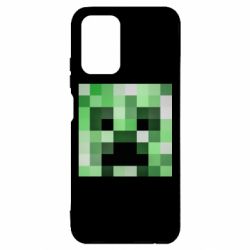 Чехол для Xiaomi Redmi Note 10 4G/10s Minecraft minimalist Creeper - PrintSalon