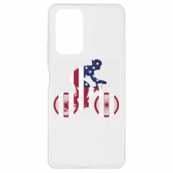Чехол для Xiaomi Redmi Note 10 Pro American cyclist - PrintSalon