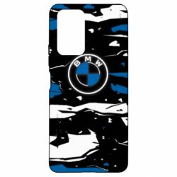Чехол для Xiaomi Redmi Note 10 Pro BMW logo and art background - PrintSalon