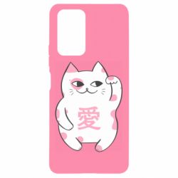 Чехол для Xiaomi Redmi Note 10 Pro Cat and hieroglyphs - PrintSalon