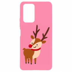 Чехол для Xiaomi Redmi Note 10 Pro Deer with red nose - PrintSalon