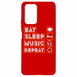 Чехол для Xiaomi Redmi Note 10 Pro Eat sleep dj repeat. - PrintSalon