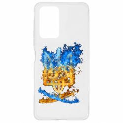 Чехол для Xiaomi Redmi Note 10 Pro Горящий гербу Украины - PrintSalon