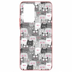 Чохол для Xiaomi Redmi Note 10 Pro Gray cats pattern - PrintSalon