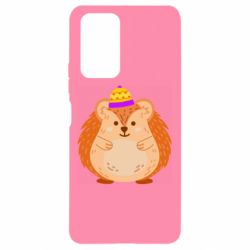 Чехол для Xiaomi Redmi Note 10 Pro Little hedgehog in a hat - PrintSalon