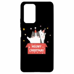 Чехол для Xiaomi Redmi Note 10 Pro Meowy Christmas ( present box ) - PrintSalon