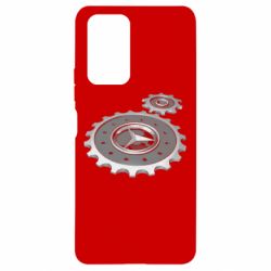 Чехол для Xiaomi Redmi Note 10 Pro Mercedes logo механизм - PrintSalon