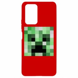 Чехол для Xiaomi Redmi Note 10 Pro Minecraft minimalist Creeper - PrintSalon