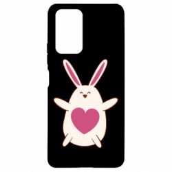Чехол для Xiaomi Redmi Note 10 Pro Rabbit with a pink heart - PrintSalon